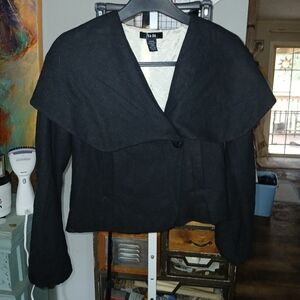 Ya-Da Black Shawl Collar Jacket Sz S. EUC